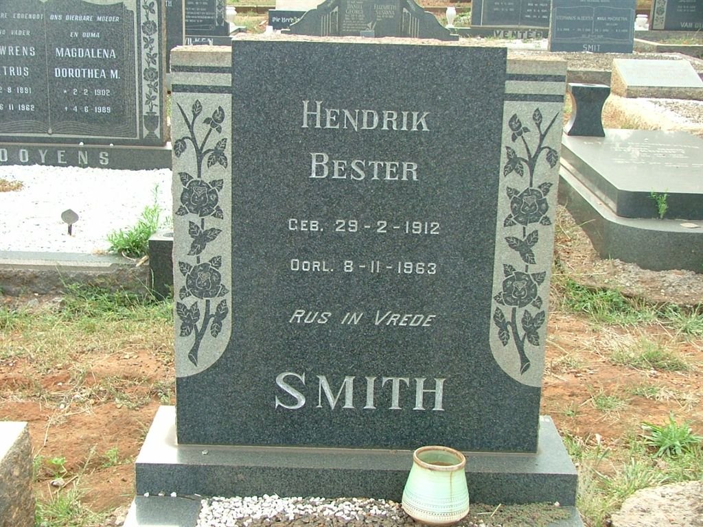SMITH Hendrik Bester 1912-1963