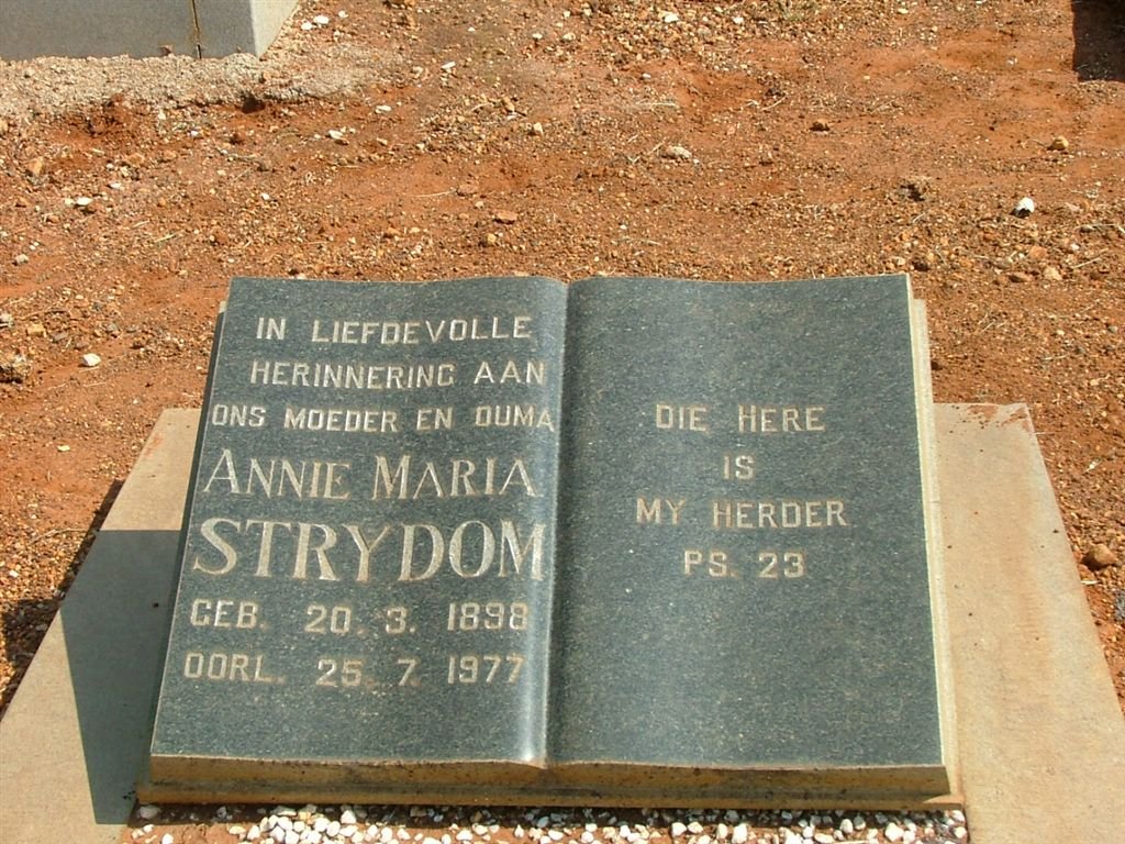 STRYDOM Annie Maria 1898-1977