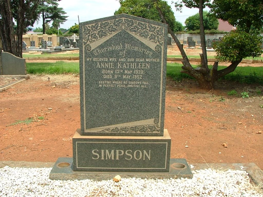 SIMPSON Annie Kathleen 1920-1952