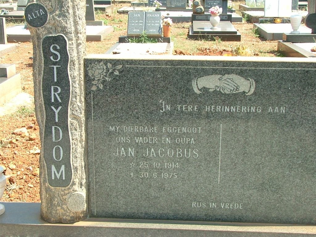 STRYDOM Jan Jacobus 1914-1975