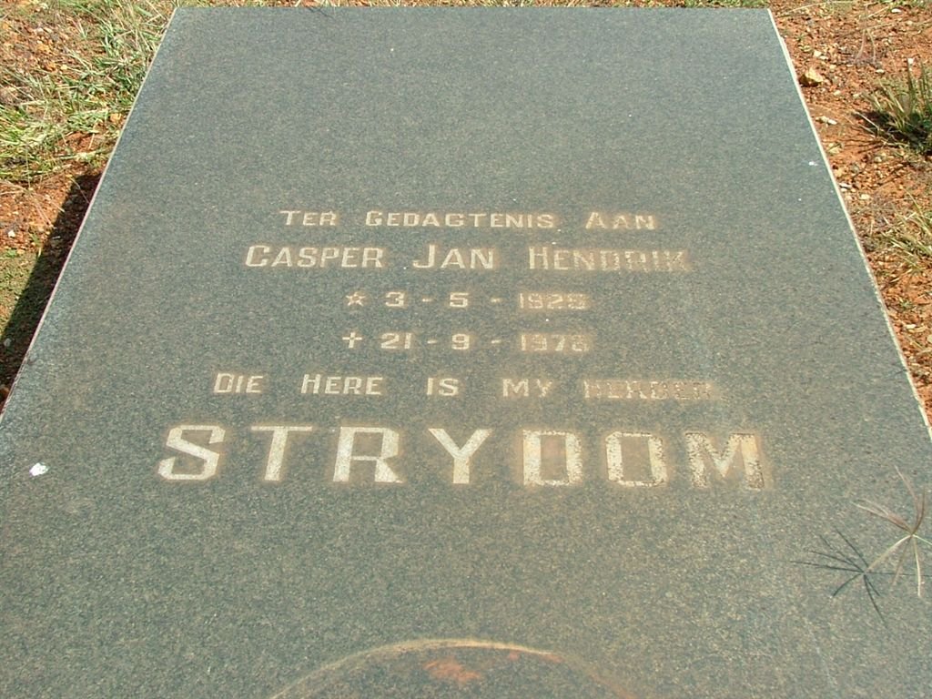 STRYDOM Casper Jan Hendrik 1925-1976