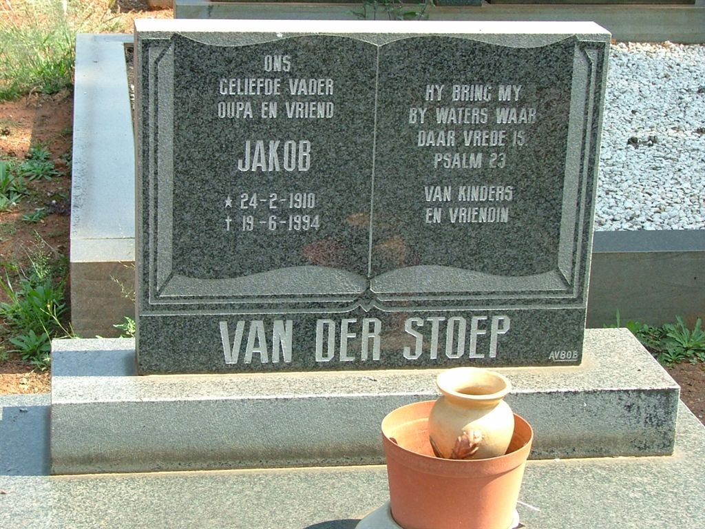 STOEP Jakob, van der 1910-1994