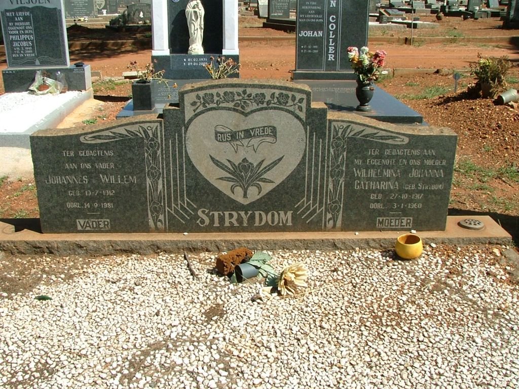 STRYDOM Johannes Willem 1912-1981 &amp; Wilhelmina Johanna Catharina STRYDOM 1917-1960