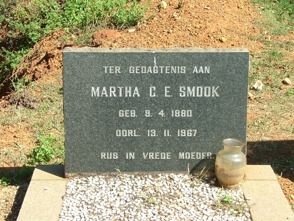 SMOOK Martha C.E. 1880-1967