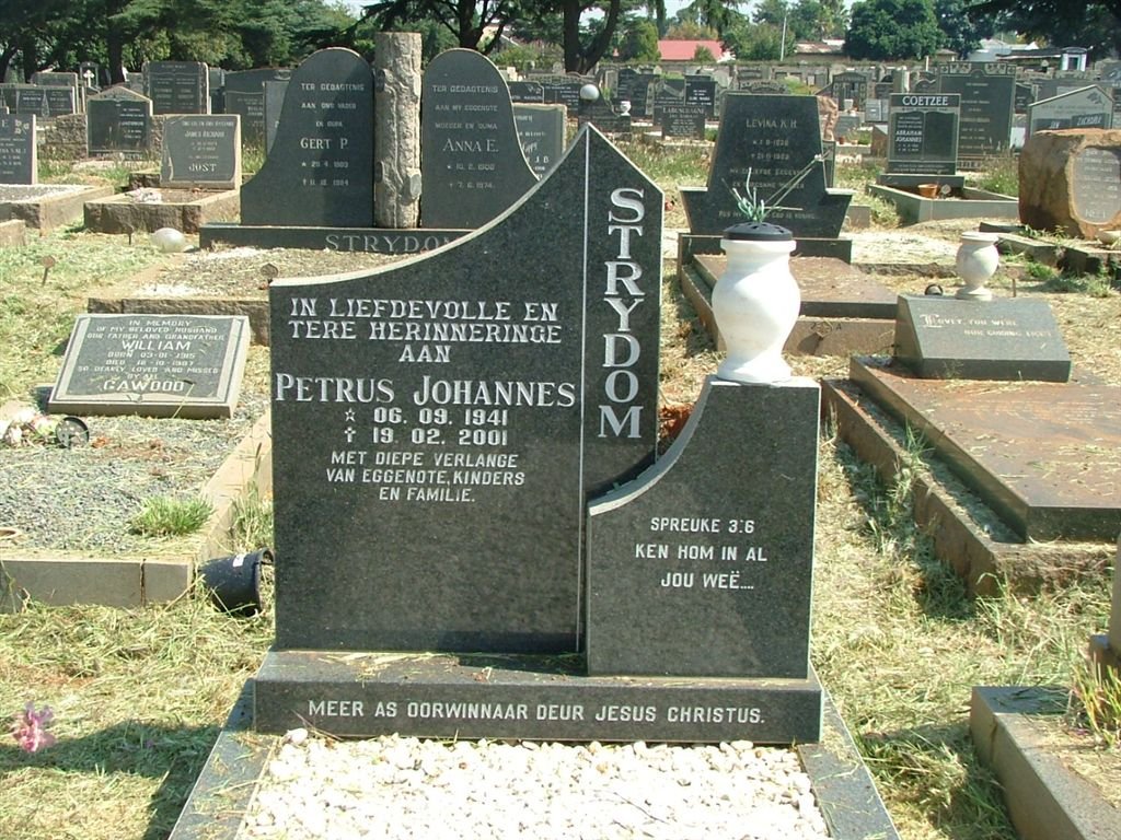 STRYDOM Petrus Johannes 1941-2001