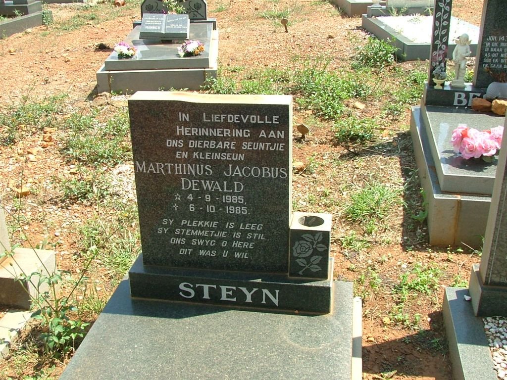 STEYN Marthinus Jacobus Dewald 1985-1985