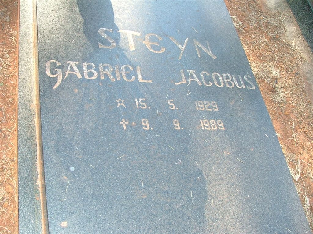 STEYN Gabriel Jacobus 1929-1989