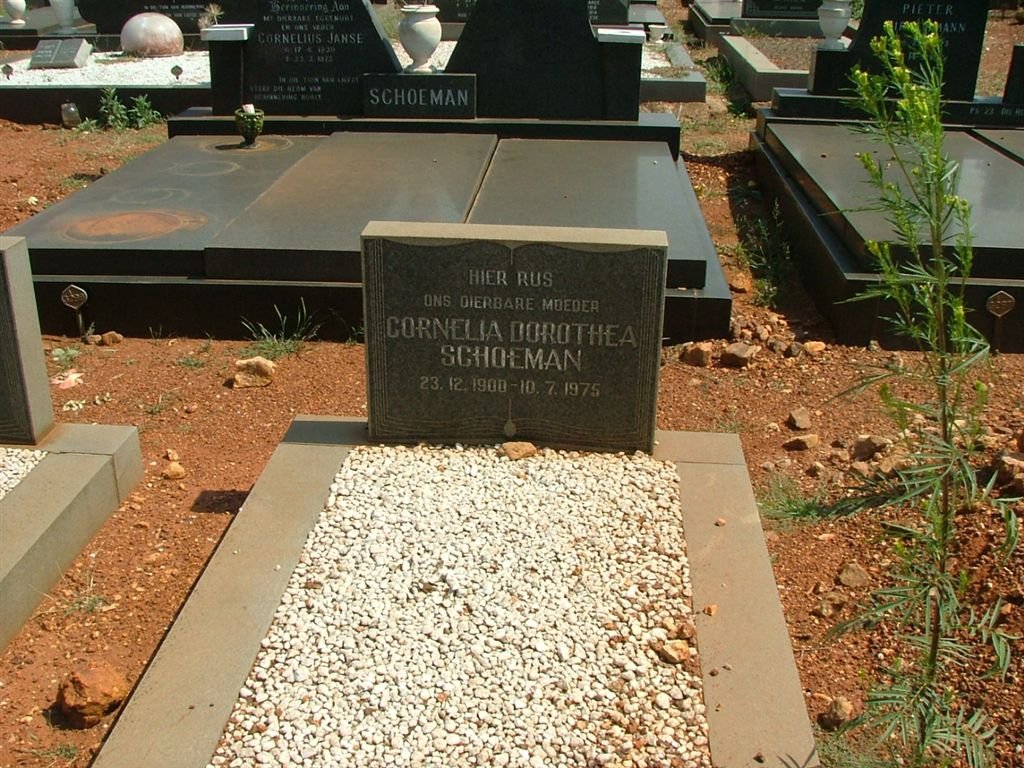 SCHOEMAN Cornelia Dorothea 1900-1975