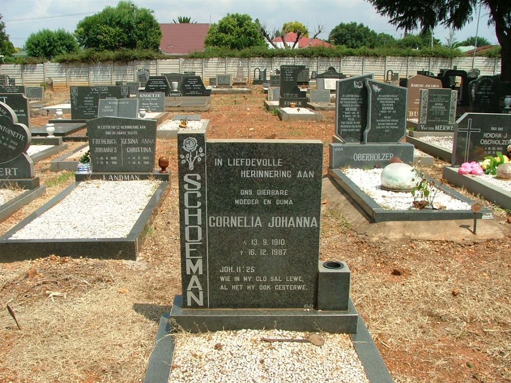 SCHOEMAN Cornelia Johanna 1910-1987