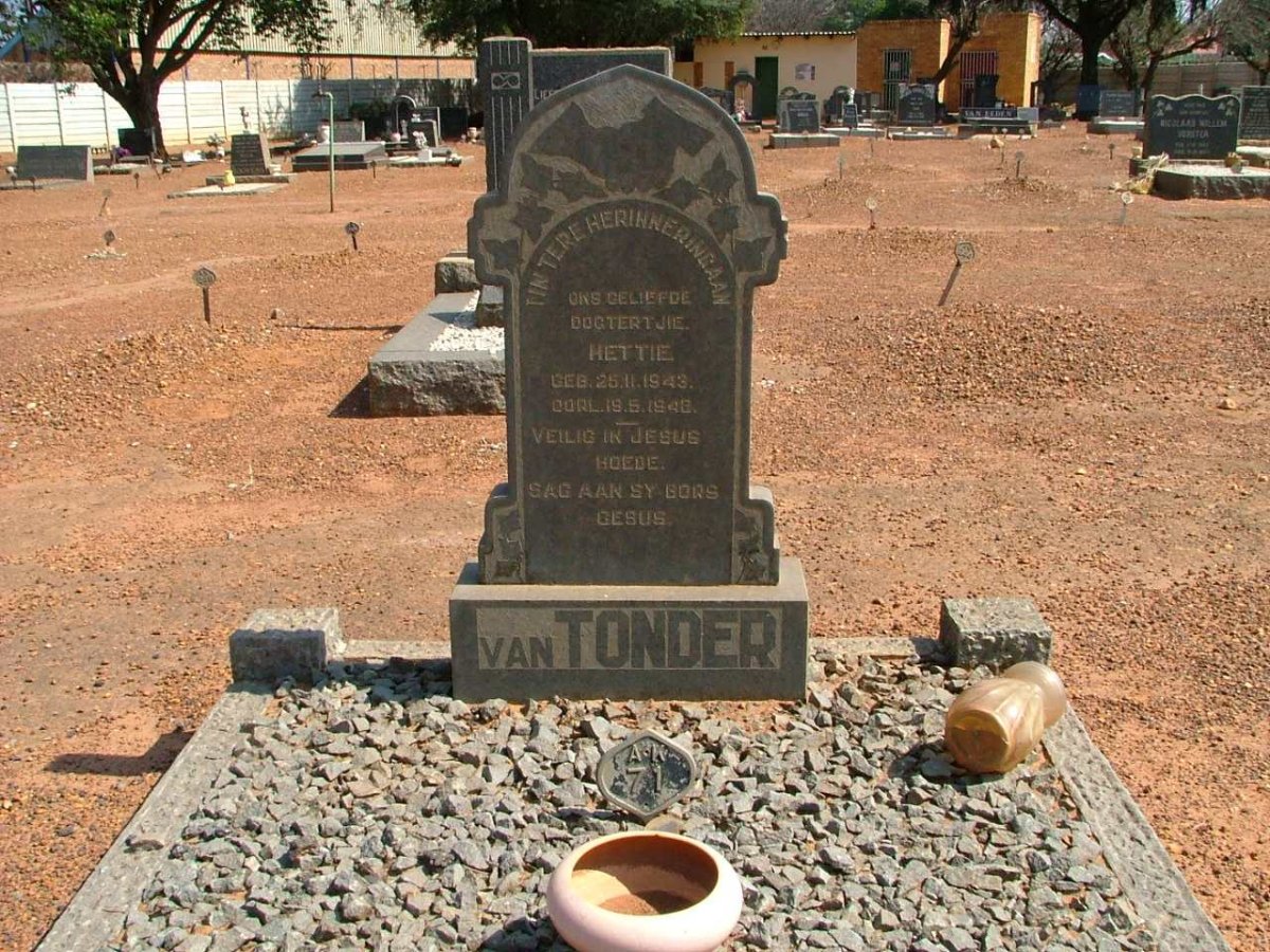 TONDER Hettie, van 1943-1948