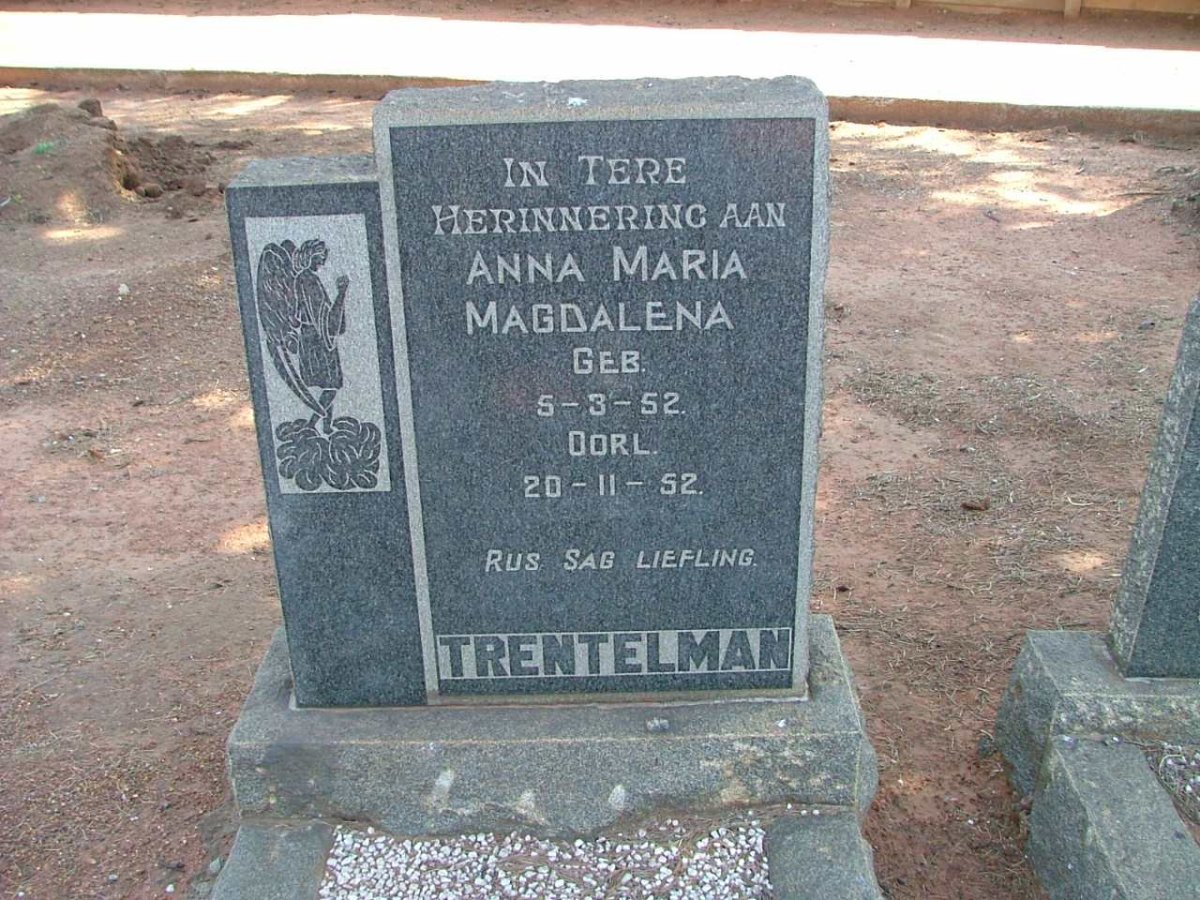 TRENTELMAN Anna Maria Magdalena 1952-1952