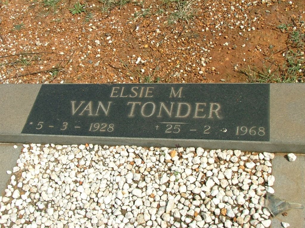 TONDER Elsie, van 1928-1968