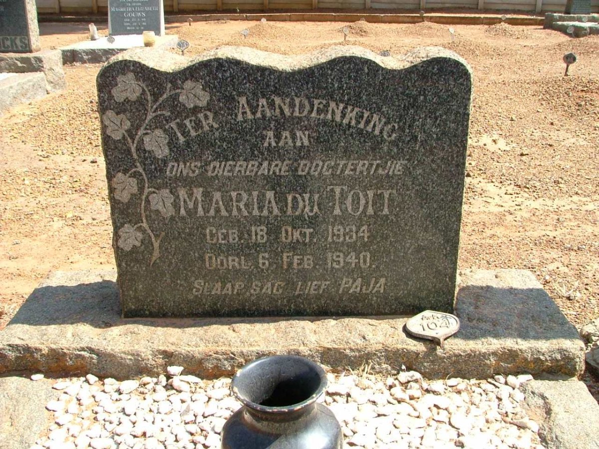 TOIT  Maria, du 1934-1940