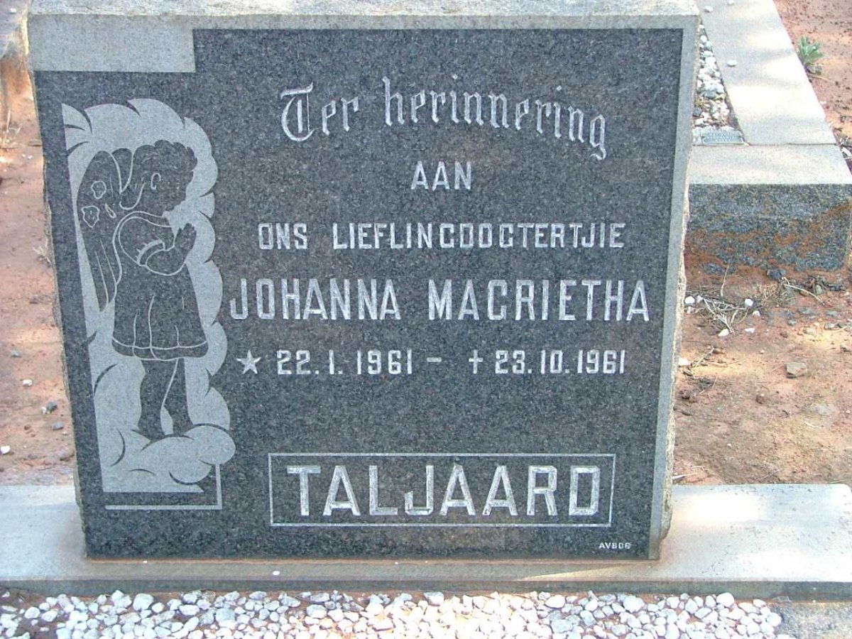 TALJAARD Johanna Magrietha 1961-1961