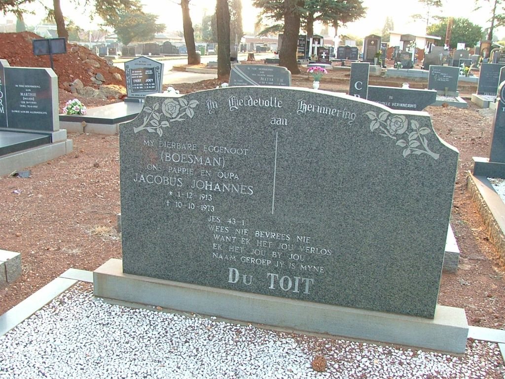 TOIT Jacobus Johannes, du 1913-1973