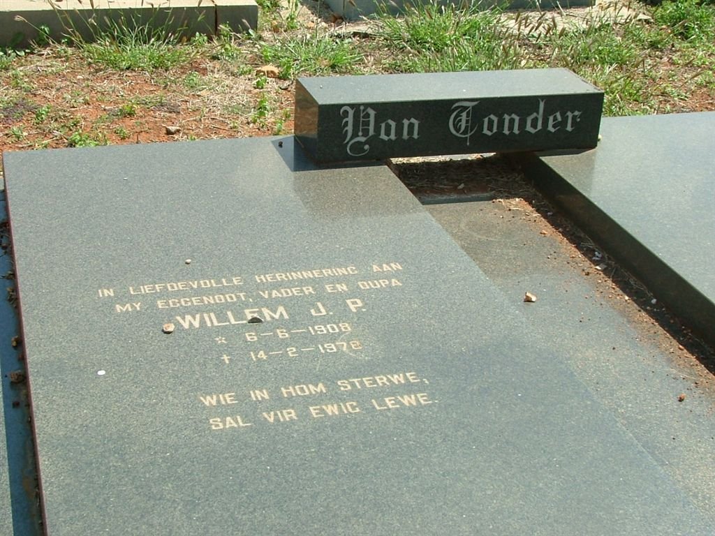 TONDER Willem J.P., van 1908-1972