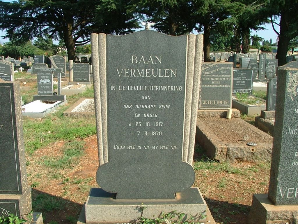VERMEULEN Baan 1917-1970