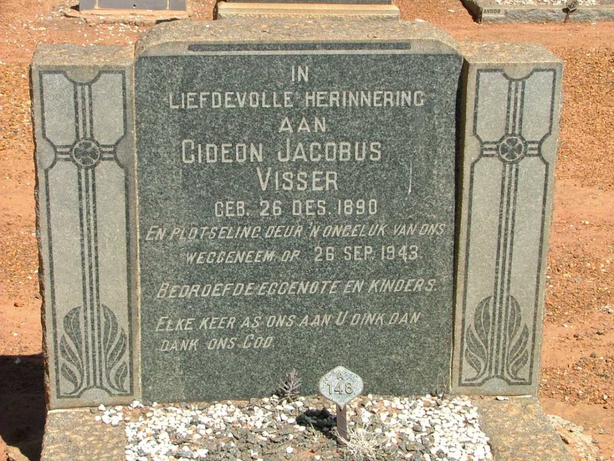 VISSER Gideon Jacobus 1890-1943