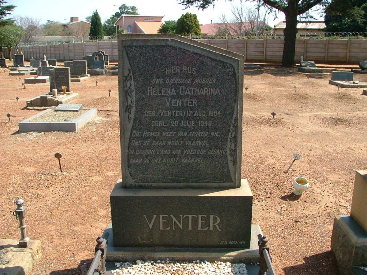 VENTER Helena Catharina nee VENTER 1894-1945