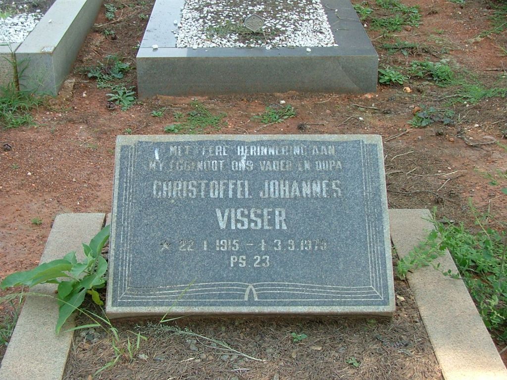 VISSER Christoffel Johannes 1915-1975