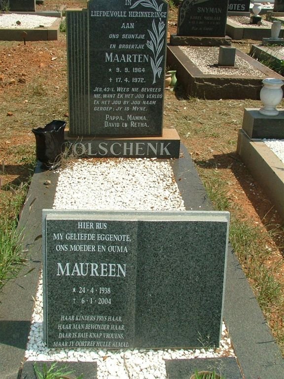 VOLSCHENK Maarten 1904-1972 &amp; Maureen 1938-2004