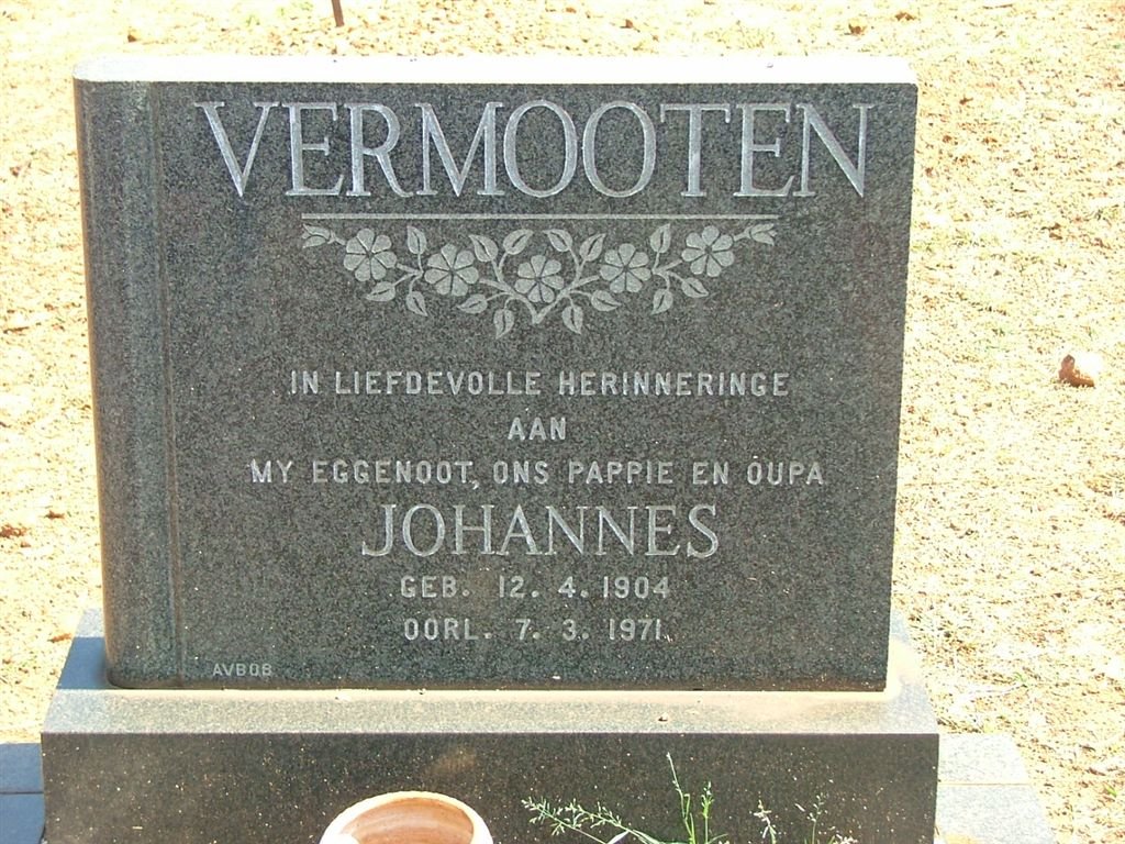 VERMOOTEN Johannes 1904-1971