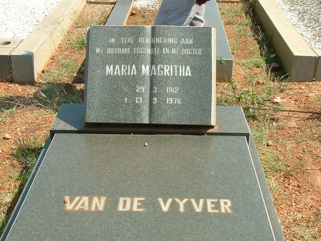 VYVER Maria Magritha, van de 1912-1976