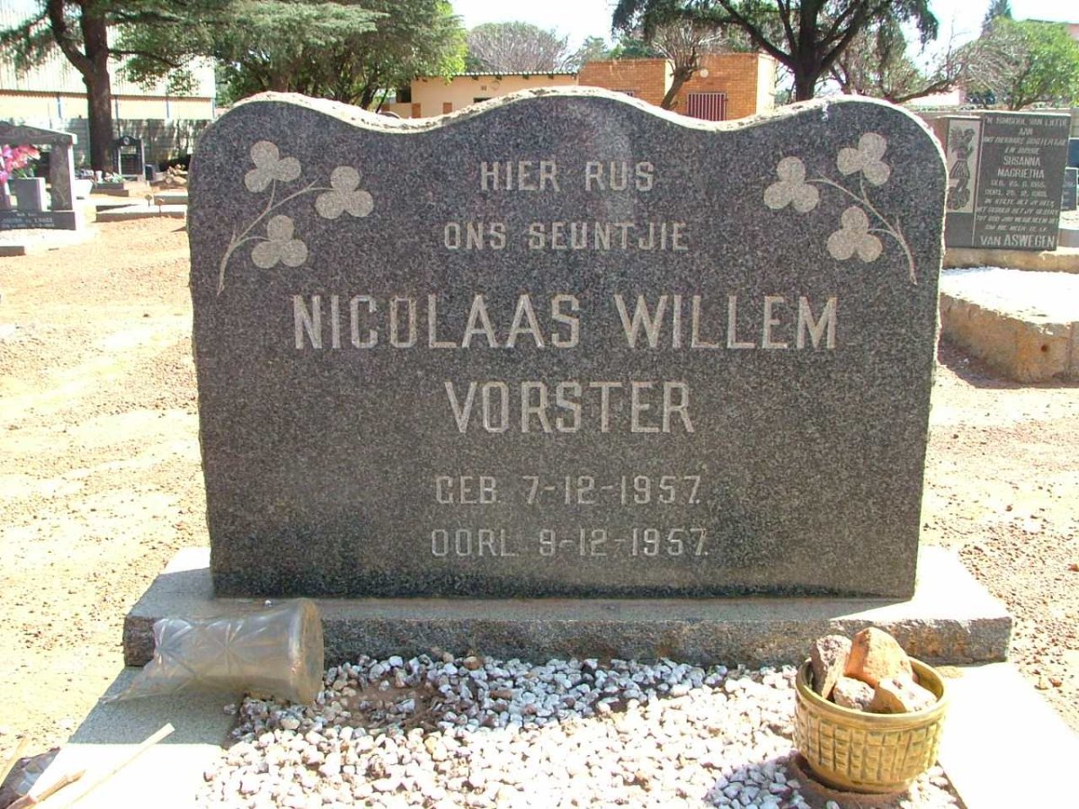 VORSTER Nicholaas Willem 1957-1957