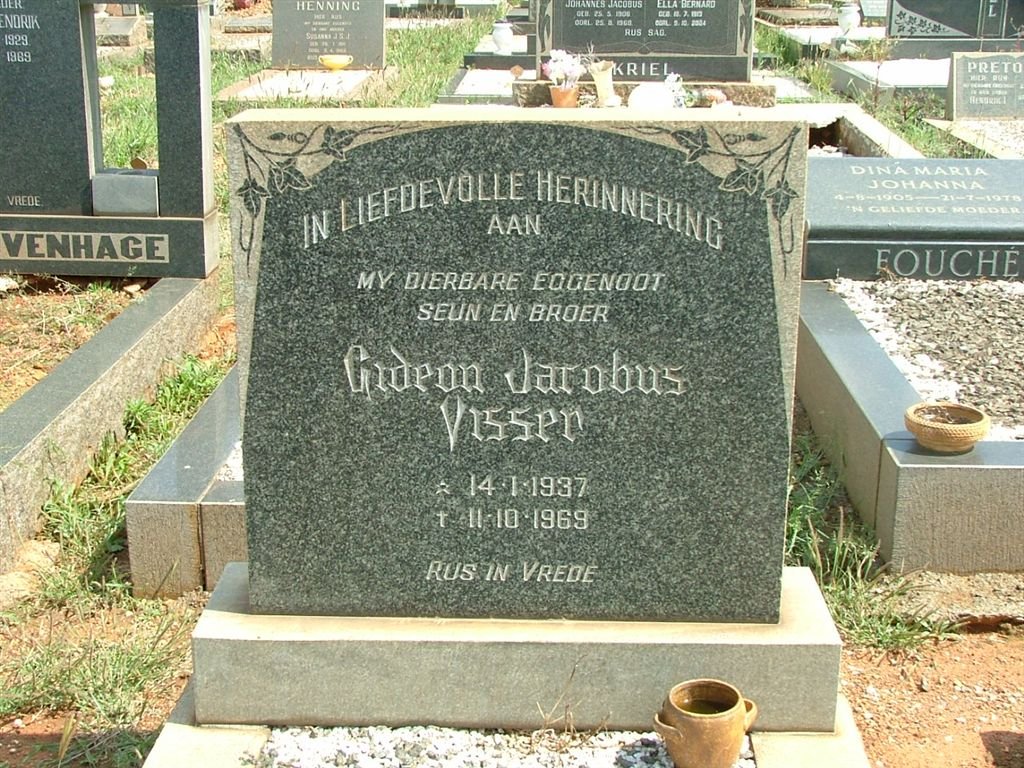 VISSER Gideon Jacobus 1937-1969