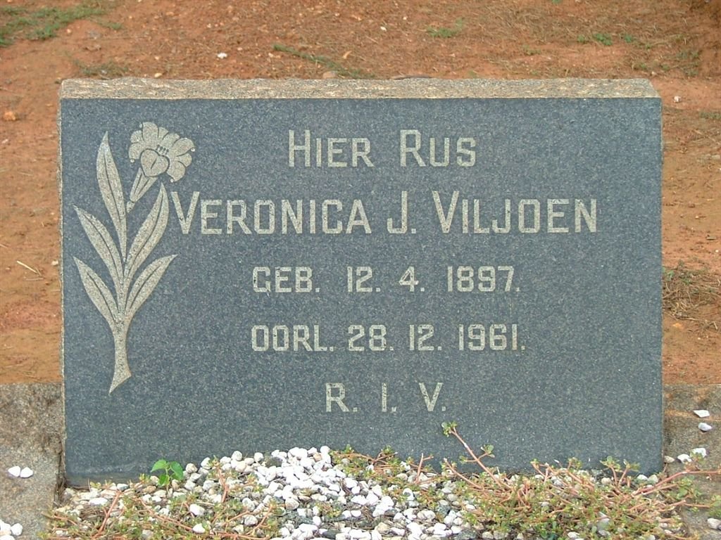 VILJOEN Veronica J. 1897-1961