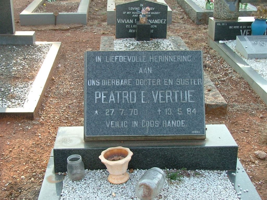 VERTUE Peatro E. 1970-1984