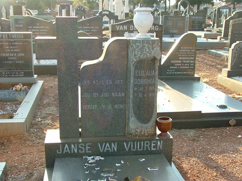 VUUREN Eulalia Dorithea, Janse van 1924-1974