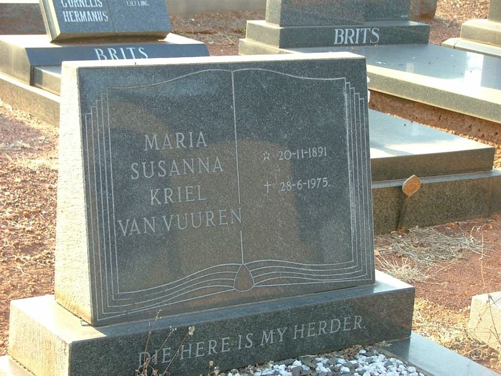 VUUREN Maria Susanna, Kriel van 1891-1975