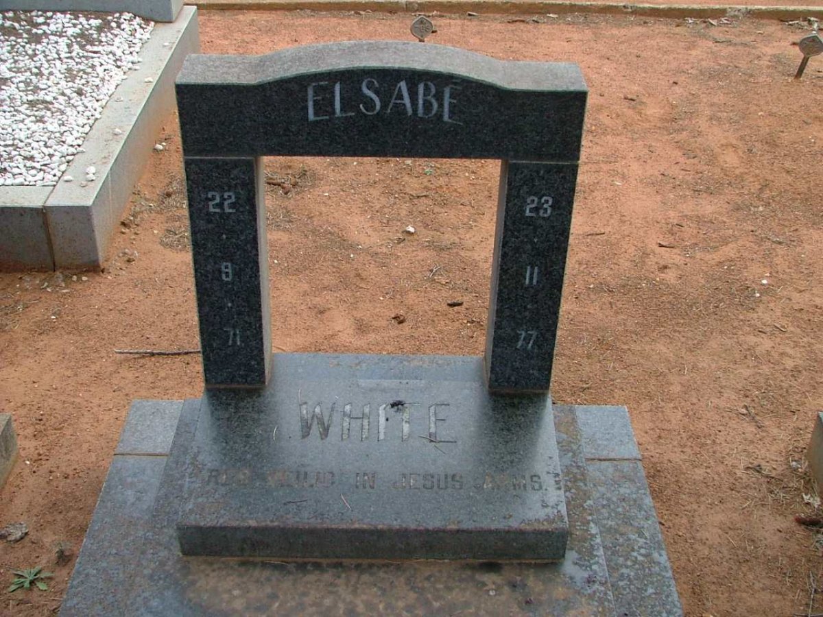 WHITE Elsabe 1971-1977