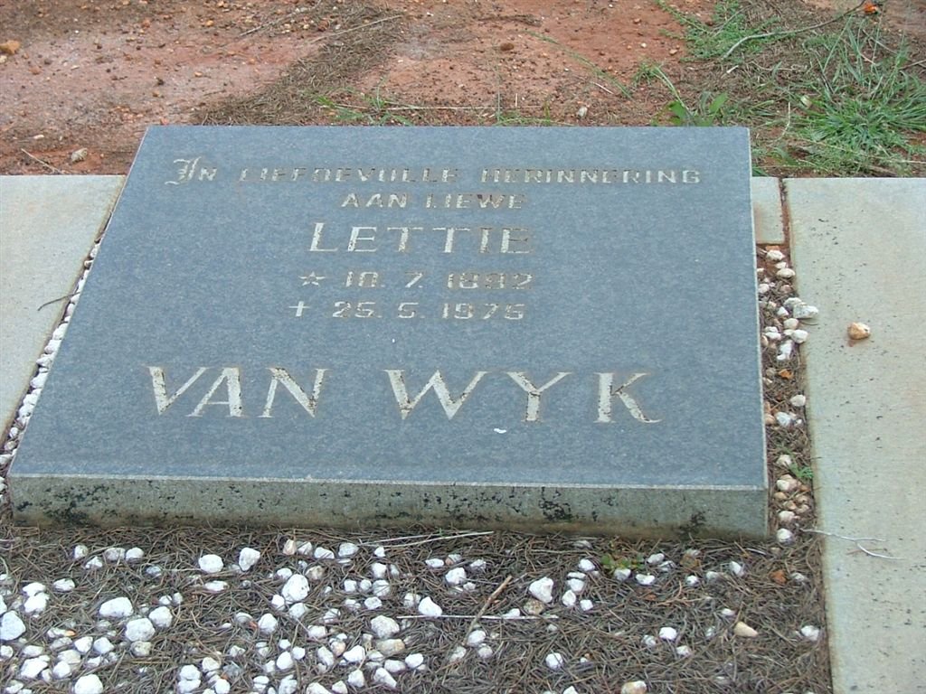 WYK Lettie, van 1892-1975