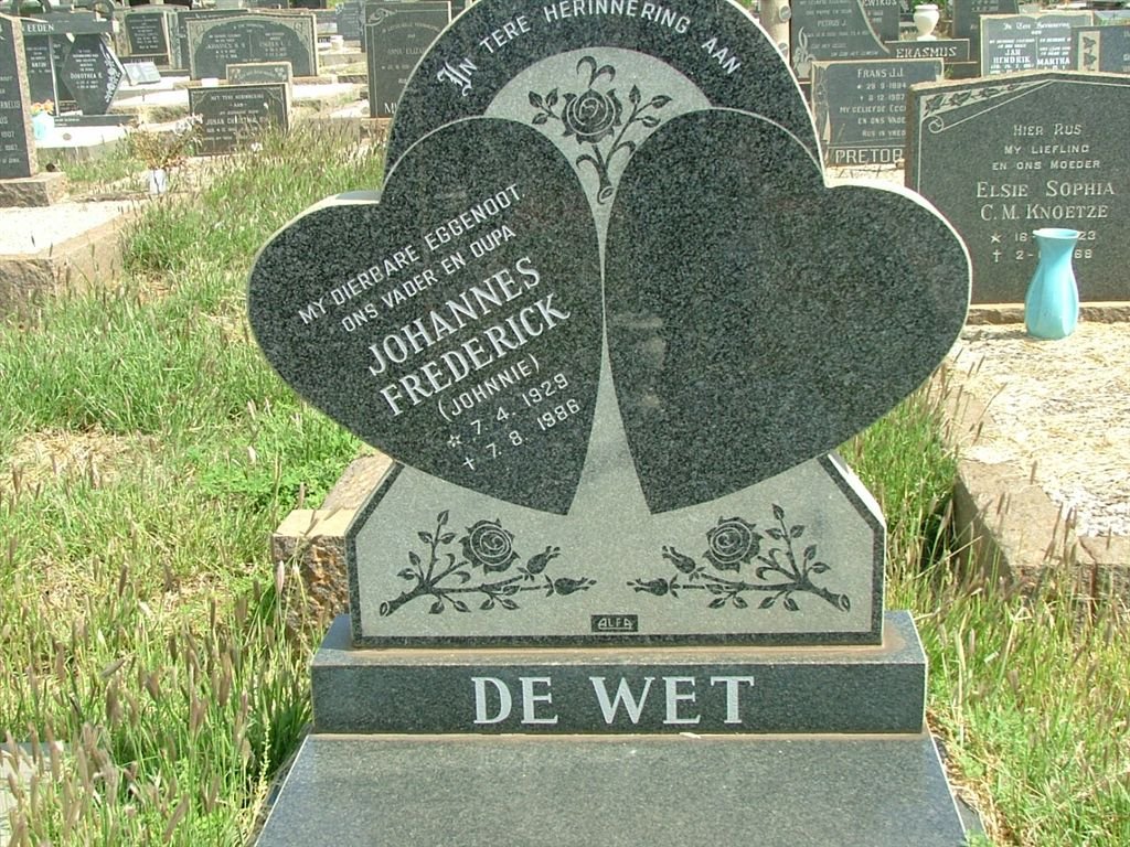 WET Johannes Frederick, de 1929-1986