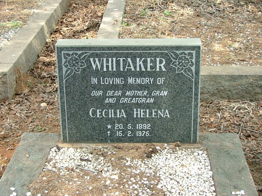 WHITAKER Cecilia Helena 18921975