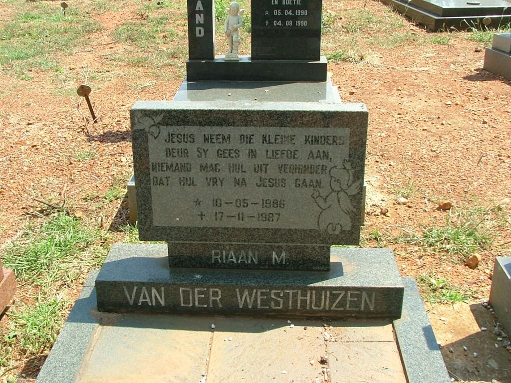 WESTHUIZEN Riaan M., van der 1986-1987