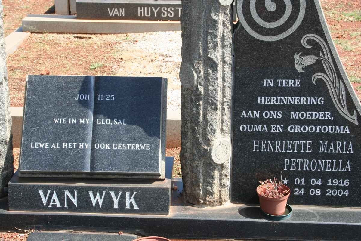 WYK Henriette Maria Petronella, van 1916-2004