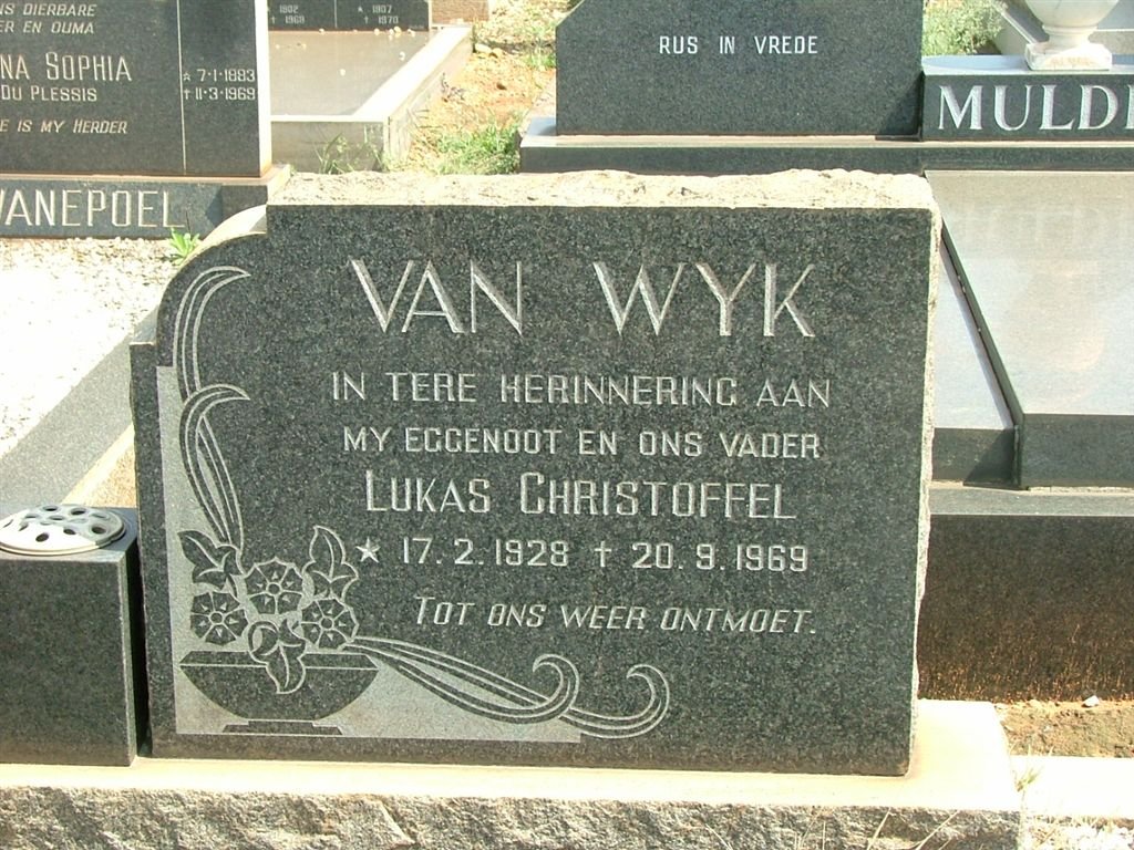 WYK Lukas Christoffel, van 1928-1969