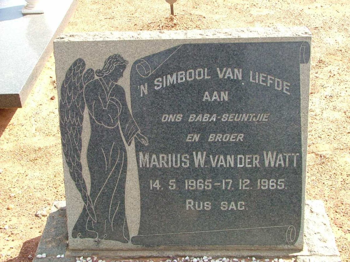 WATT, Marius W., van der 1965-1965