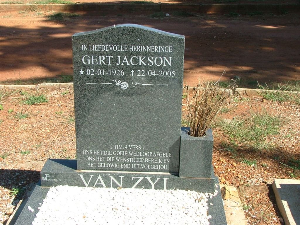 ZYL Gert Jackson, van 1926-2005