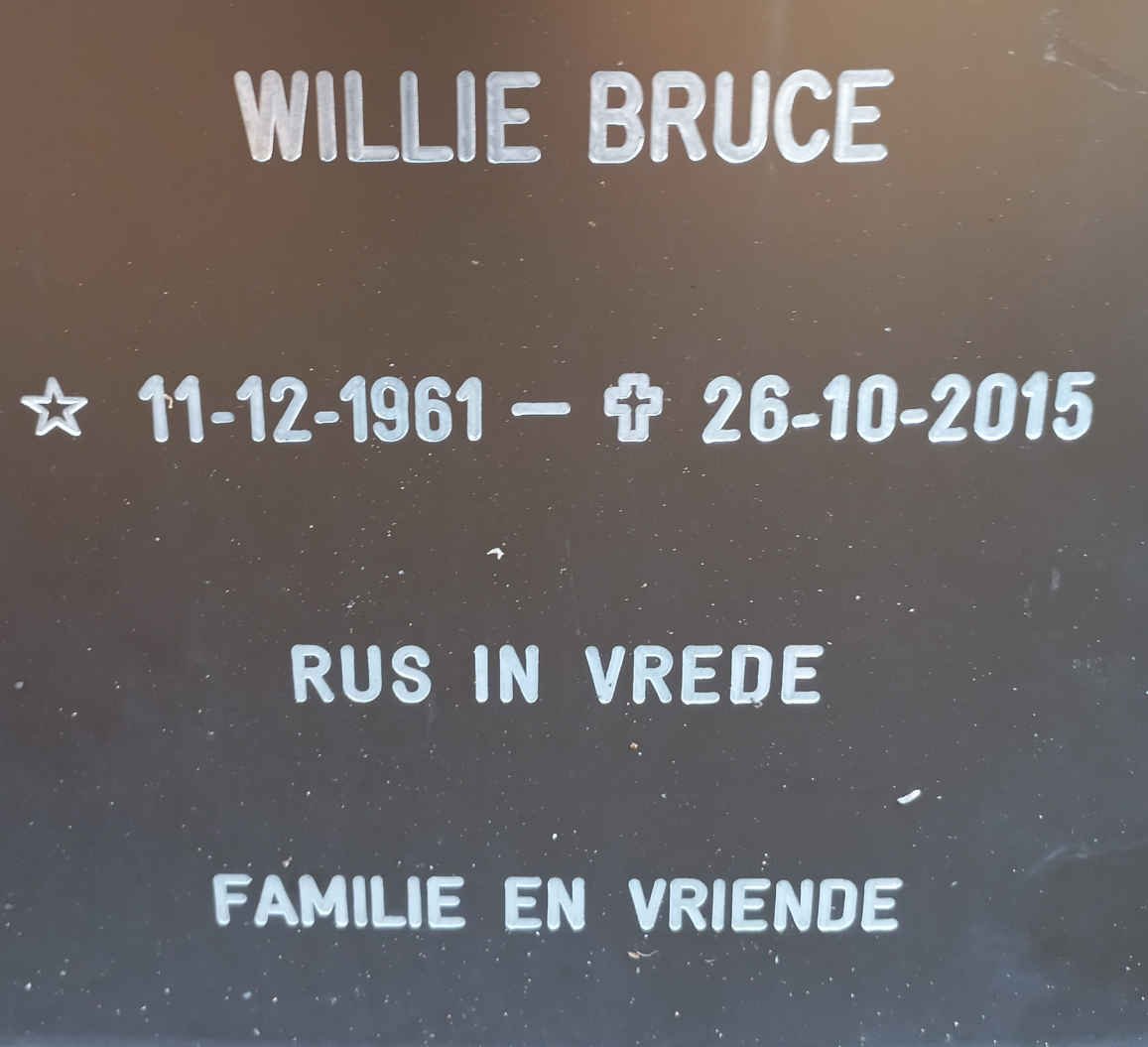BRUCE Willie 1961-2015