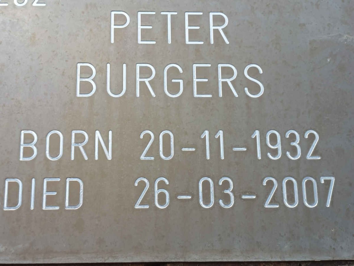 BURGERS Peter 1932-2007