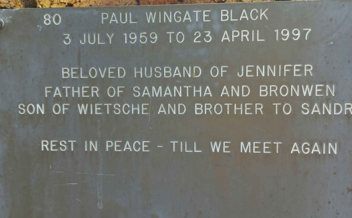 BLACK Paul Wingate 1959-1997