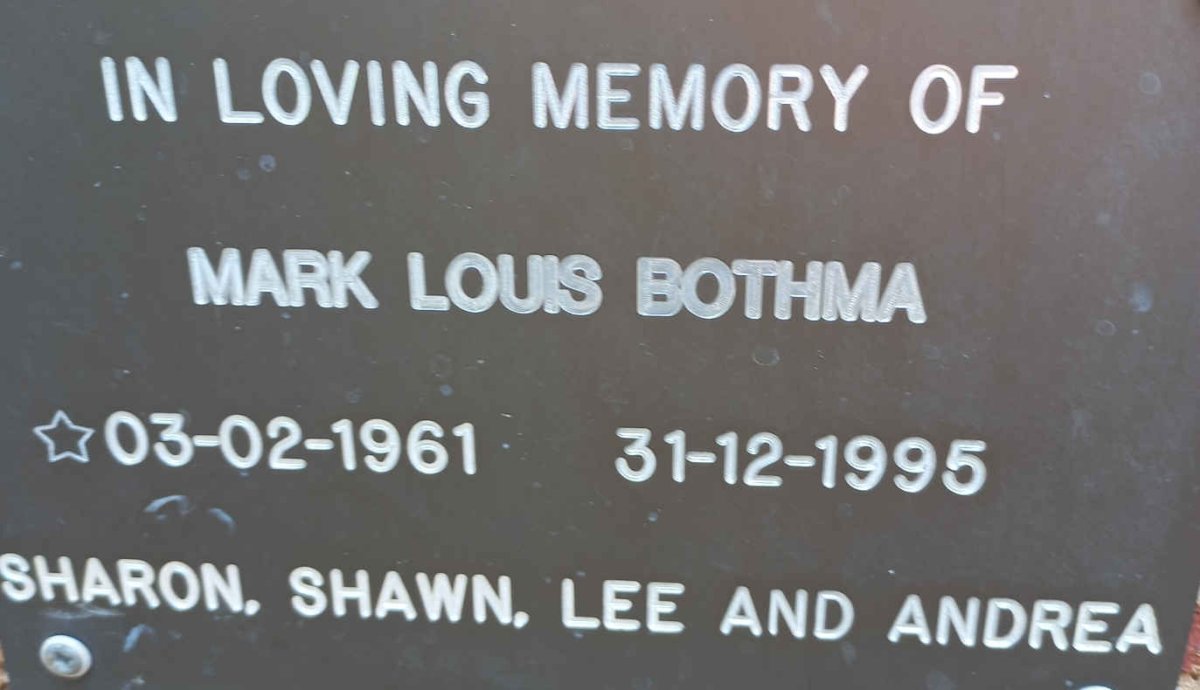 BOTHMA Mark Louis 1961-1995
