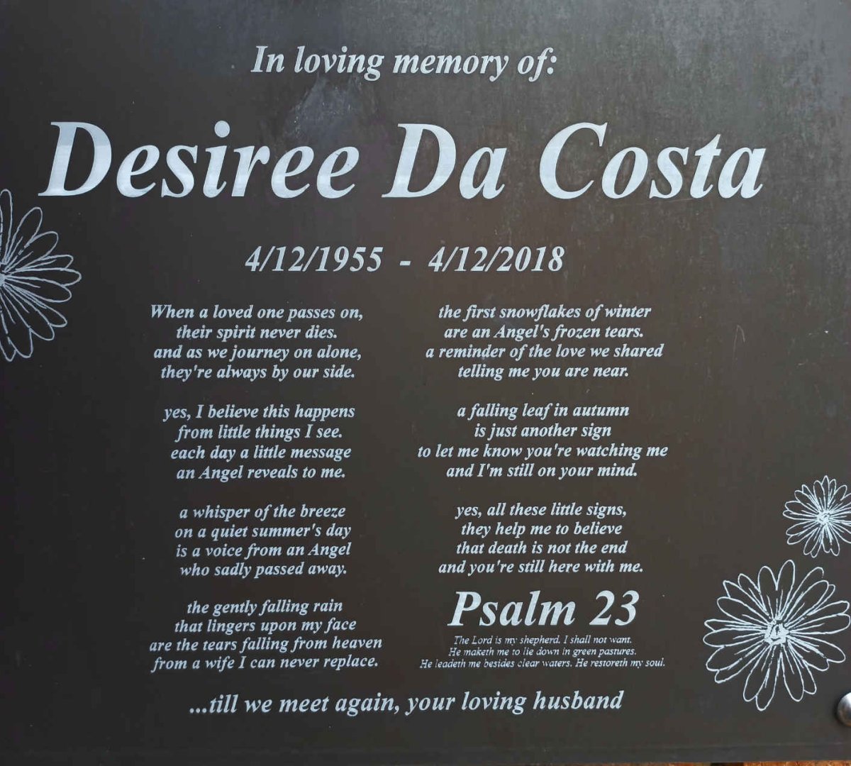 COSTA Desiree, da 1955-2018