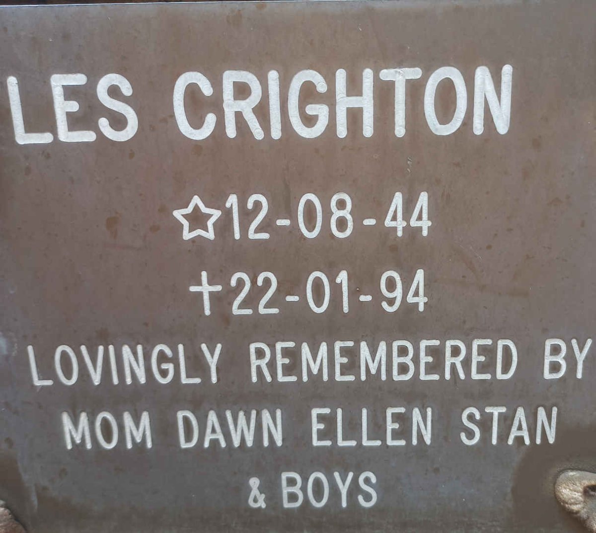 CRIGHTON Les 1944-1994