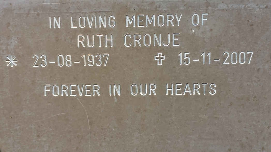 CRONJE Ruth 1937-2007