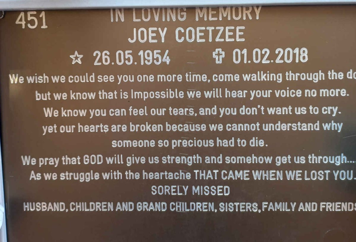 COETZEE Joey 1954-2018
